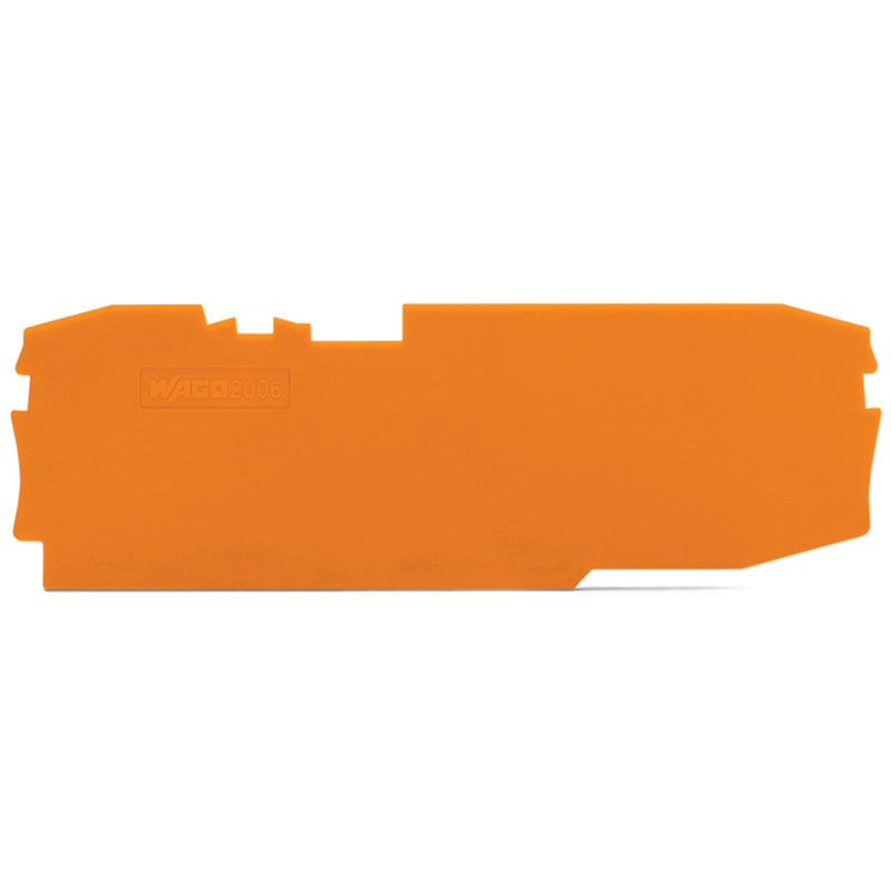 WAGO - Abschluss- und Zwischenplatte für Reihenklemme Abschluß/Zwischenplatte 2006-1692 orange − 25 Stück