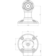 Assa Abloy effeff - Haftmagnet für Türfeststellanlage Magnet 830 300N Boden/Wand 830-3BW1U---F90 24V 110mm