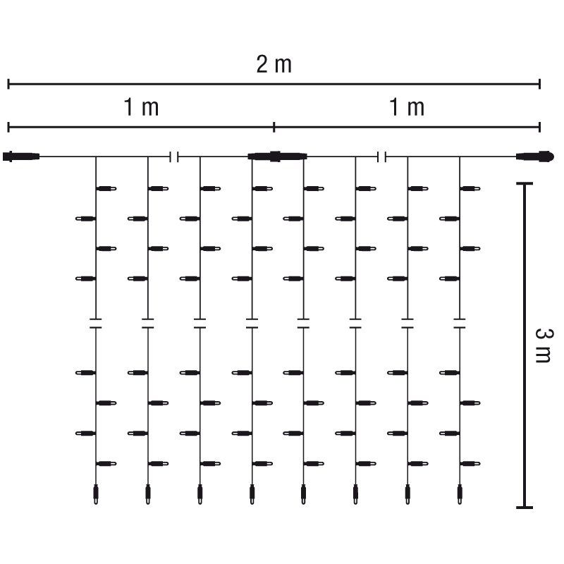 Scharnberger+Hasenbein - Festbeleuchtung LED-Drape Lite 400 58647 2x3m 36V Outdoor