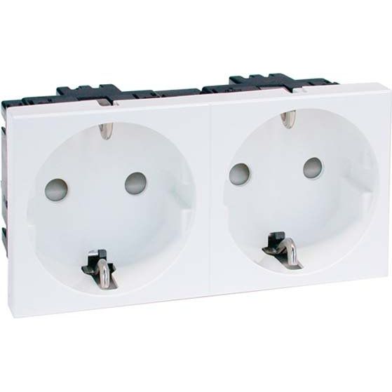 Peha - Schalter-/Steckdosenkombination SCHUKO-EB-Steckd.2-fachant D 6212.21 EMS SI 16A 250V 2-pol