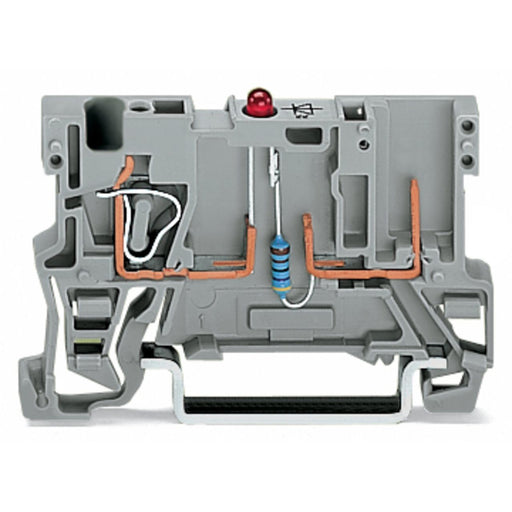 WAGO - Bauelement-Reihenklemme 1-Leiter/1PinBauelementkl. 769-239/281-413 LED rot,DC 24 V,grau − 100 Stück