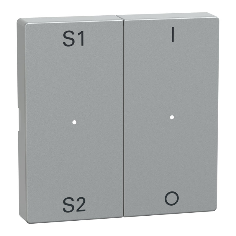 Merten - Abdeckung/Bedienelement für Installationsschalterprogramme Wippe alu MEG5228-0460 2f,(Szene1/2,1/0)