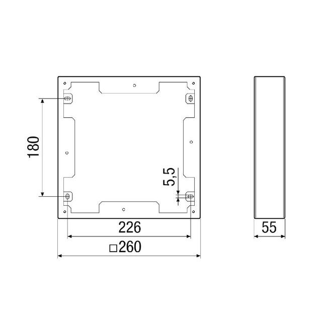 Maico - Abdeckrahmen Ausgleichsrahmen Aluminium PPB 30 ARW f. PPB 30 K+O