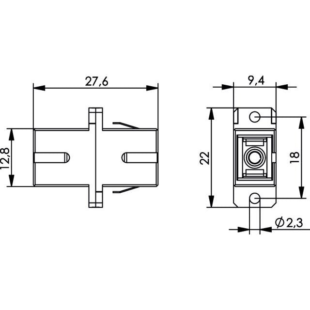 Telegärtner - LWL-Kupplung SC Kupplung, Multimode 100007245 Keramikh. beige