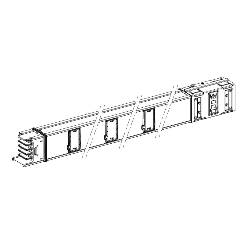 Schneider Electric - Schienenverteilereinheit Verteilerstreckenstück KSA630ED4206 gerade, 2m, 630A