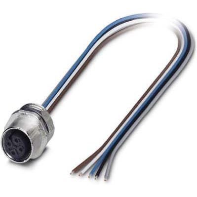 Phoenix Contact - Rundsteckverbinder, feldkonfektionierbar (Industriesteckverbinder) Einbausteckverbinder SACC-E-M12FS#1458800 − 100 Stück