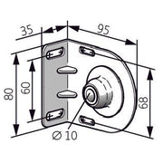 Somfy - Zubehör/Ersatzteile für Tor-/Rollladenantriebe Flanschgegenlager 9410635 mit Kalottenlager − 1 Stück