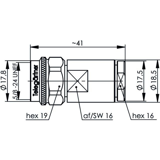 Telegärtner - Koax-Steckverbinder N-Kabelstecker 50Ohm 100023923 G37,G42