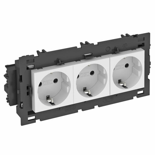OBO Bettermann - Steckdose 0 Grad, 3-fach STD-D0C8 RW3 250V,10/16A,Schutzk