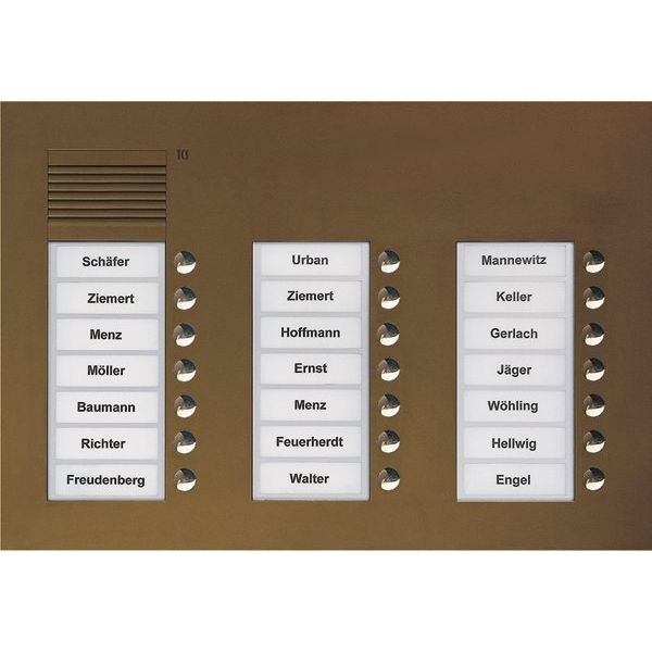 TCS Tür Control - Türstation für Türkommunikation Audio Außenstation PUK 21 PUK21/3-EB Tasten 3-spaltig UP