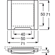Busch-Jaeger - Einsatz/Abdeckung für Kommunikationstechnik Zentralscheibe alu/si 1746-783 TAE,50x50mm,Klappd