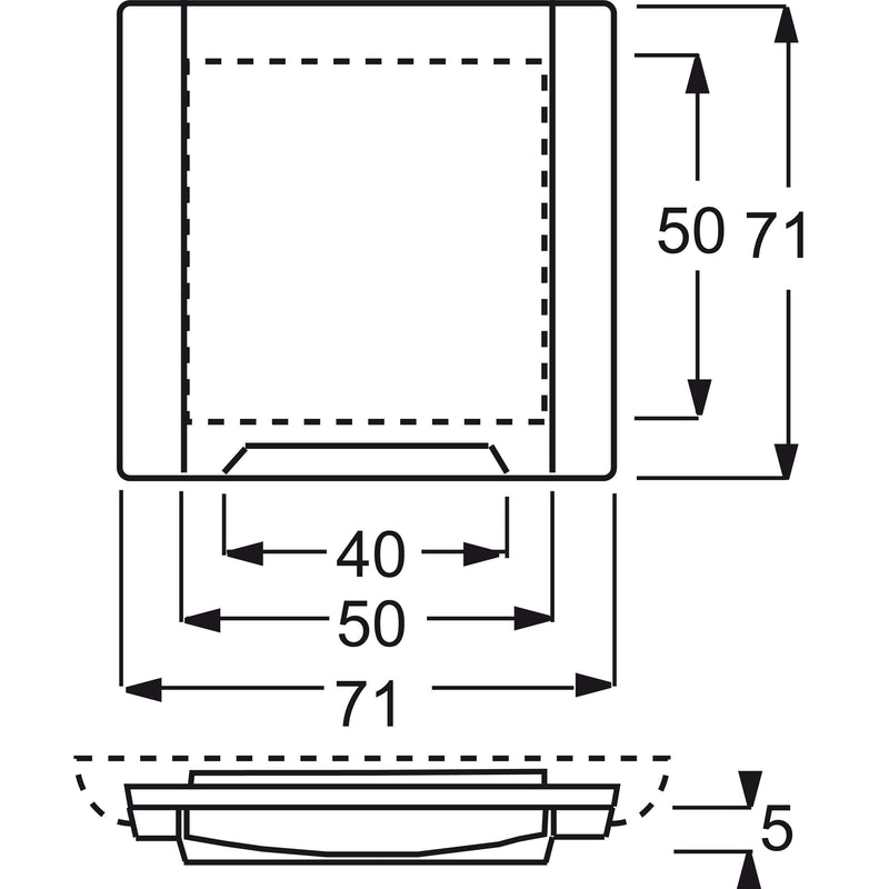 Busch-Jaeger - Einsatz/Abdeckung für Kommunikationstechnik Zentralscheibe alu/si 1746-783 TAE,50x50mm,Klappd