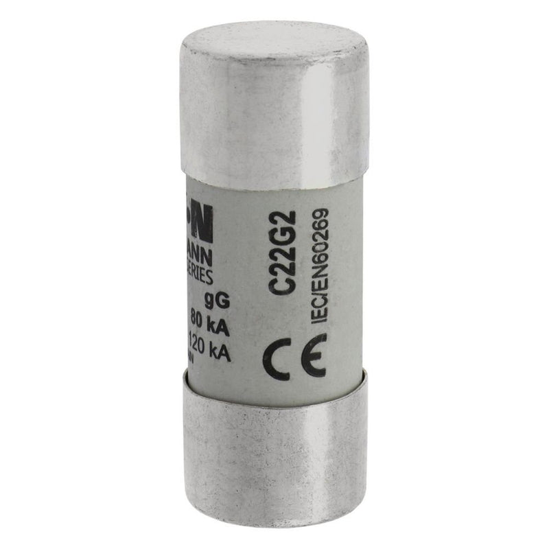 Eaton - Zylindrische Sicherung Sicherungseinsatz Nieders. CYLINDRICA#C22G2 2A AC 690V 80kA − 10 Stück
