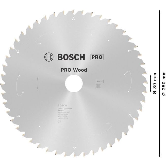Bosch - Kreissägeblatt PRO Wood cordless 2608837728 Kreissägeblatt 250 x