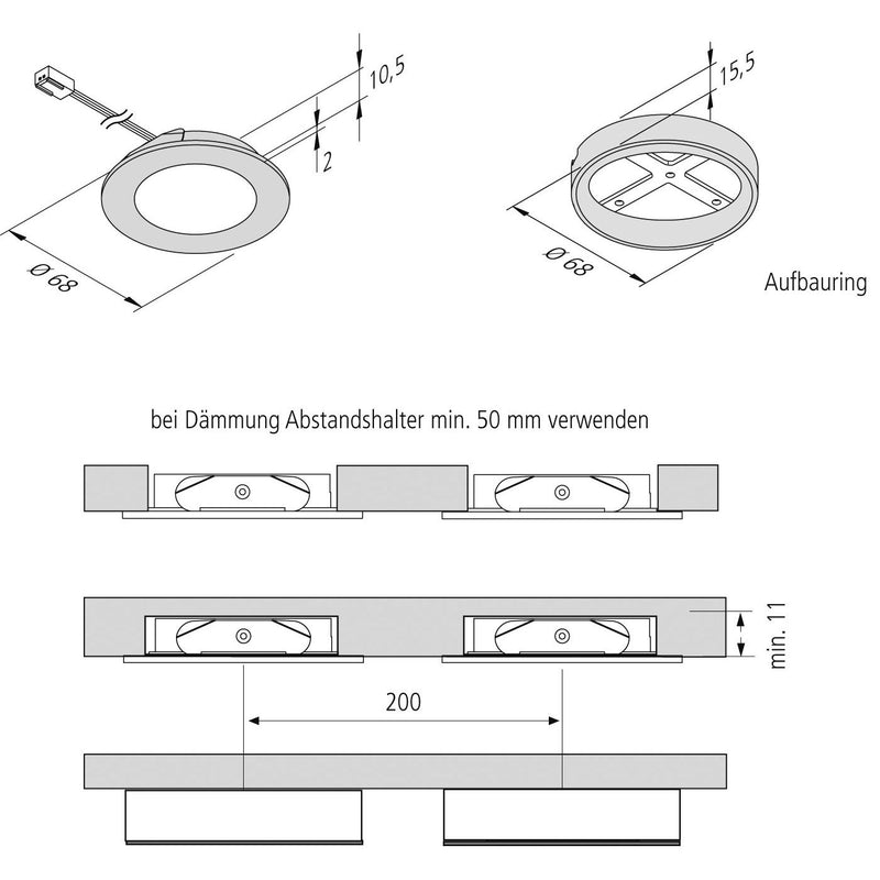 Hera - Downlight/Strahler/Flutlicht LED-Einbauleuchte 61001782003
