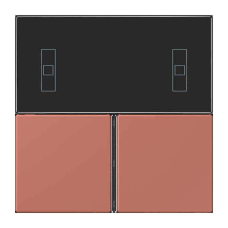 Jung - Abdeckung/Bedienelement für Installationsschalterprogramme Tastensatz 3fach LC 4093 TSA 236 terre sienne brique