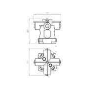 Kaiser - Dose, Gehäuse für Montage in der Wand/Decke Decken-Verbindungsdose 1245-63 99mm,Auslass 60mm