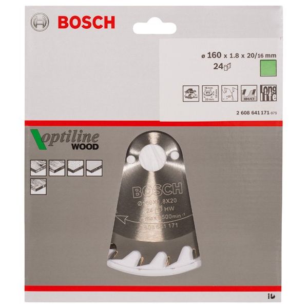 Bosch - Kreissägeblatt PRO Wood Kreissägeblatt, 2608641171 160 x 1,8 x 20 mm
