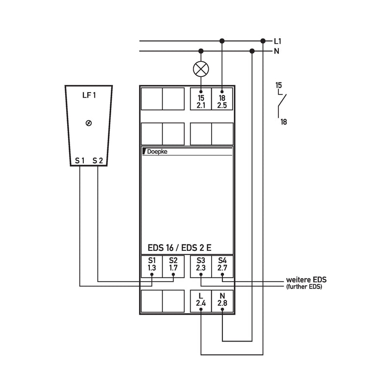 Doepke - Lichtregelsystemkomponente Lichtsensor LF1, Lichtsensor