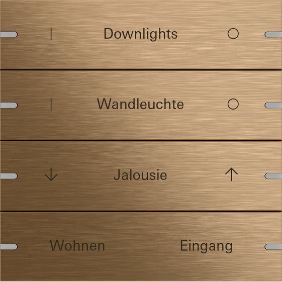 Gira - Bussystem-Tastwippe Wippenset 4-fach 503438 Tastsen.4 TS4 Bronze