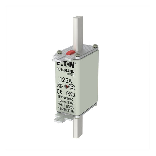 Eaton - Messersicherung Sicherungseinsatz Nieders. NH FUSE 12#125NHG01B 125A AC 500V 120kA − 3 Stück