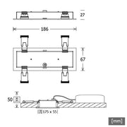 LTS Licht&Leuchten - Downlight/Strahler/Flutlicht LED-Einbauleuchte CHOCM-R 140. #665582 830 DALI sw