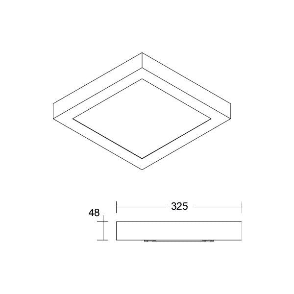 Brumberg Leuchten - Decken-/Wandleuchte LED Anbaupanel 325x325 49030073TW MPO, TW_DT8