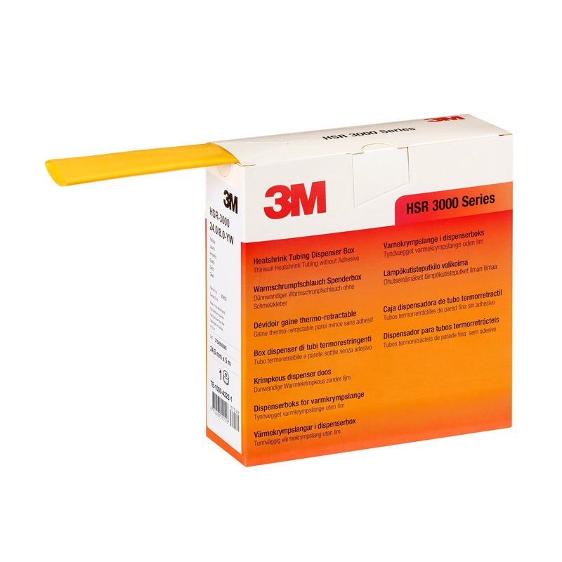 3M - Schrumpfschlauch Warmschrumpfschlauch Rolle HSR 3000 24/8 ye 24/8 mm,gelb,dünnw. − 15 Stück