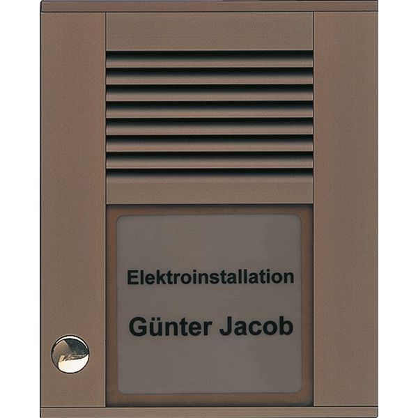 TCS Tür Control - Türstation für Türkommunikation Audioaußenstation1-reihig PDS01-EB/04 1 Taste AP bronze