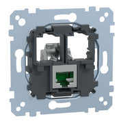 Merten - Kommunikationsanschlussdose Kupfer Tragplatte 1fach MEG4576-0021 m. RJ45 Cat6A STP