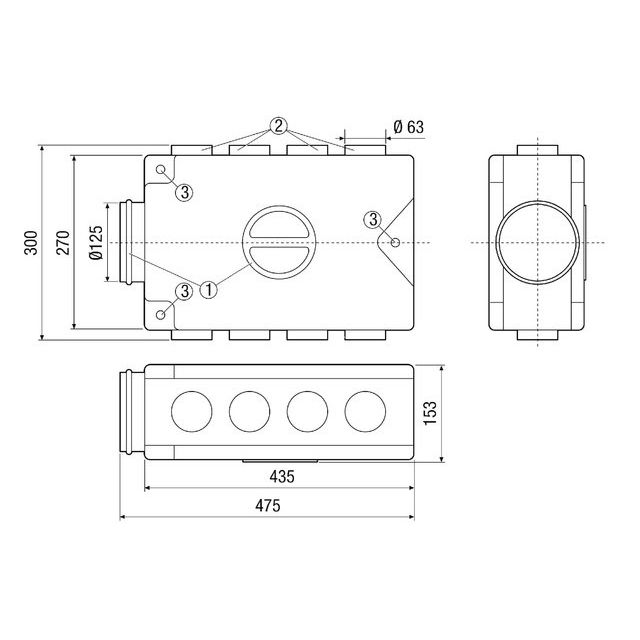 Maico - Zubehör/Ersatzteile für Ventilatoren Luftverteiler MF-V63