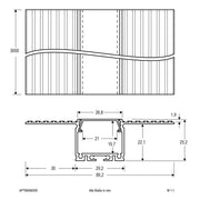 EVN Lichttechnik - Mechanisches Zubehör/Ersatzteile für Leuchten Trockenbauprofil APTB6AM300 inkl. Abdeckung
