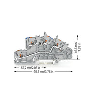 WAGO - Installations-Etagenklemme Installationsetagenklemme 2203-7649 2,5 mm² mit Drücker − 50 Stück
