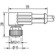 Murrelektronik - Konfektioniertes Sensor-Aktor-Kabel PUR5x0.34grUL/CSA+schleppk 7000-12441-2352000 M12 Bu.90° A-kod