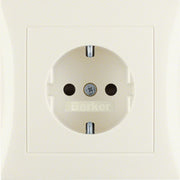 Berker - Steckdose SCHUKO-Steckdose ws/gl 47228982 m.Abdeckplatte