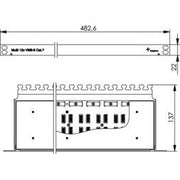 Telegärtner - Kommunikationstechnik-Adapter Kabelverbinder Multi 12x 12xVM8-8 Cat.7, 19", RAL7035