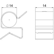 OBO Bettermann - Befestigungsklammer Trägerklammer SCC 4-7,5 D14 für Kabel, 12-14mm − 100 Stück