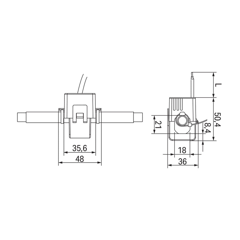 WAGO - Stromwandler Kabelumbau-Stromwandler 855-3001/060-003 60A/1A 0,2 V