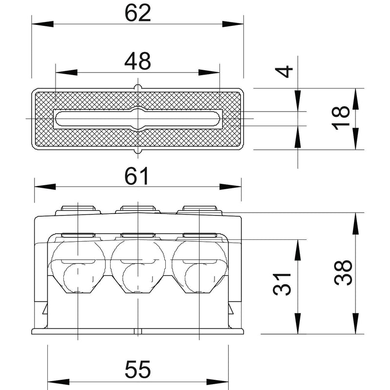 OBO Bettermann - Druckschelle (Kabel/Leitungen) Greif-Iso-Schelle 3040 3 lgr
