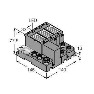 Turck - Feldbus, Dez. Peripherie - Funktions-/Technologie-Modul Programmierbares Set TI-BL67-PG-DP-S-4 I/O-Kommunikation
