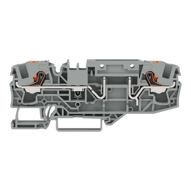 WAGO - Durchgangs-Reihenklemme 2-Leiter-Basisklemme 2206-1661 35x15 u. 35x7,5,grau − 25 Stück