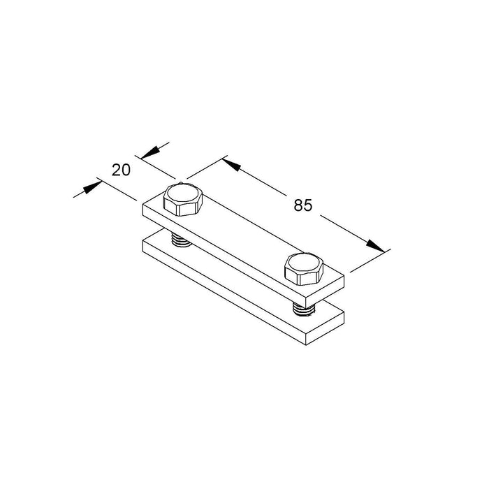 Niedax - Zubehör/Ersatzteile für Erdung und Blitzschutz Bandeisenverbinder BV 23 − 100 Stück
