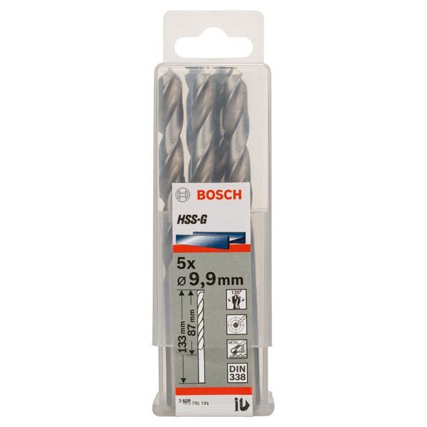 Bosch - Bohrer PRO Metal HSS-G 2608585521 Spiralbohrer 9,9 x