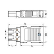 WAGO - Steckverbinder für steckbare Gebäudeinstallation Stecker 770-133 2x0,5-4mmq weiß − 25 Stück