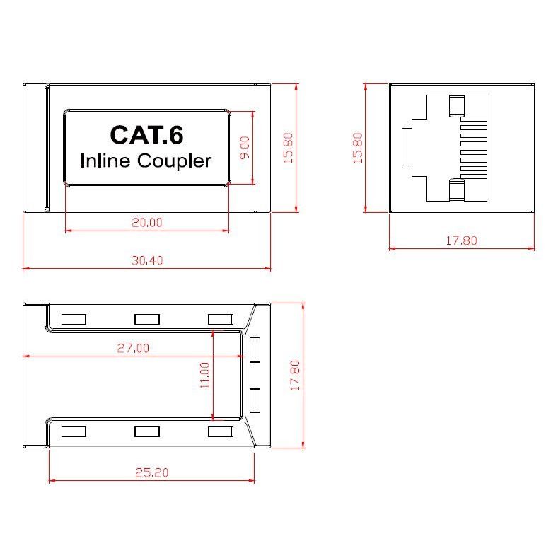 EFB-Elektronik - Modulare Kupplung Modular-Kupplung 1:1 RJ45 37489.1 Cat.6 geschirmt