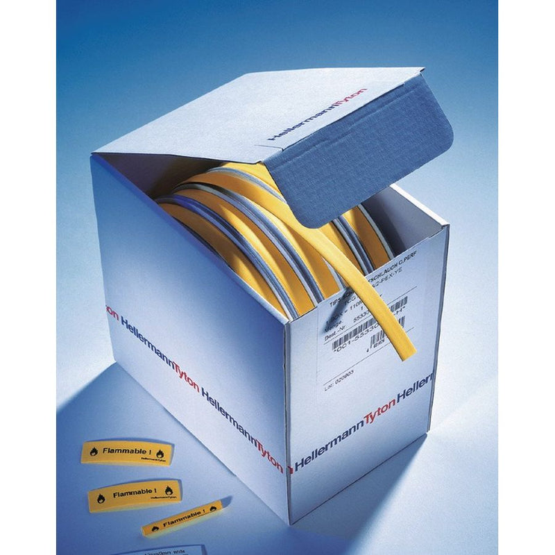 HellermannTyton - Schrumpfschlauch Warmschrumpfschlauch TCGT24-8BUPO-X BU26 24:8, blau − 26 Meter