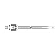 HellermannTyton - Kabelbinder Befestigungsbinder T50RS5 PA66 BK 100 190x4,6 schwarz − 100 Stück
