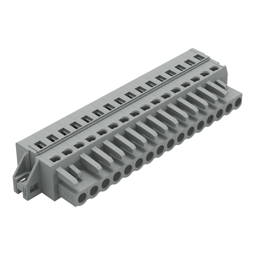 WAGO - Kabelsteckverbinder für Leiterplattensteckverbinder 1-Leiter-Federleiste 231-116/031-000 CAGECLAMP,2,5 mm²,gr − 10 Stück