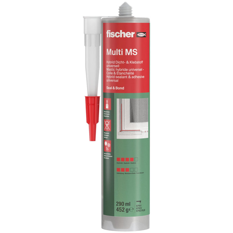 Fischer Deutschl - Montagekleber Kleb-/Dichtstoff FIXITKD290WS − 12 Packung