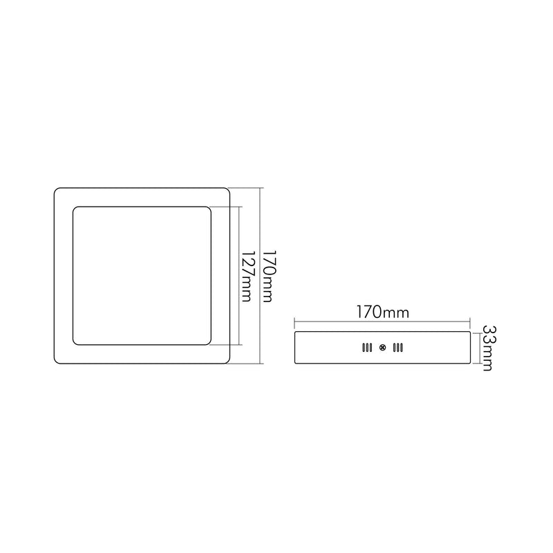 Nobile - Decken-/Wandleuchte LED-Aufbau-Panel 1561241012 830, dim